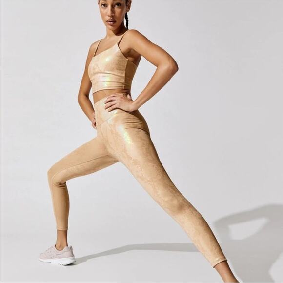 NWT Carbon38 Metallic Snake High Rise 7/8 Legging - Picture 2 of 12